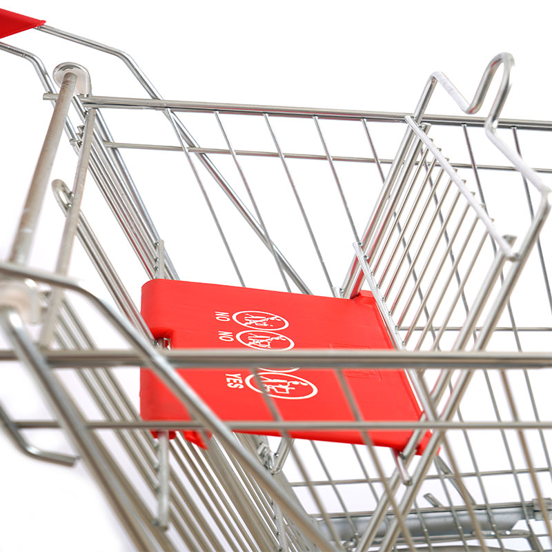 Dura Zinc Trolley Cart pro Supermarket Usus